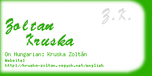 zoltan kruska business card